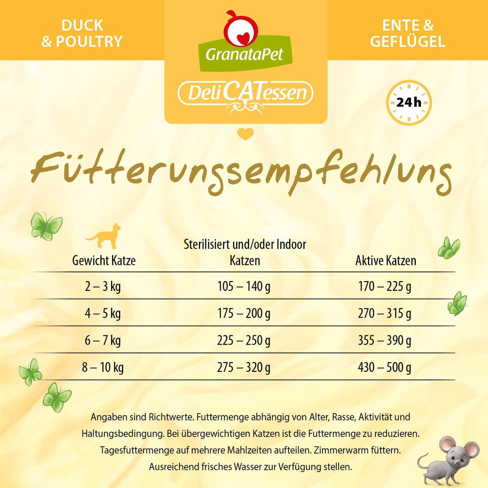 GranataPet DeliCatessen Huhn PUR, Nassfutter für Katzen, Futter ohne Getreide & ohne Zuckerzusätze, Katzenfutter mit hohem Fleischanteil & hochwertigen Ölen, 6 x 400 g