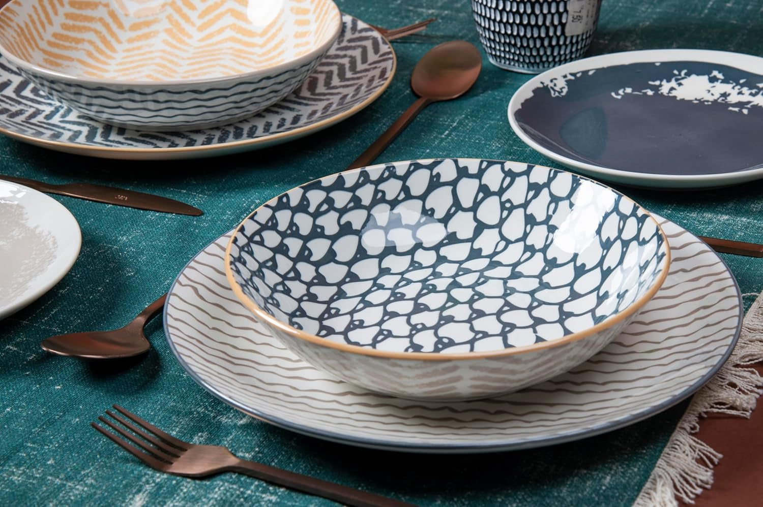 Soho Ensemble de 18 pièces en porcelaine, 6 places assises