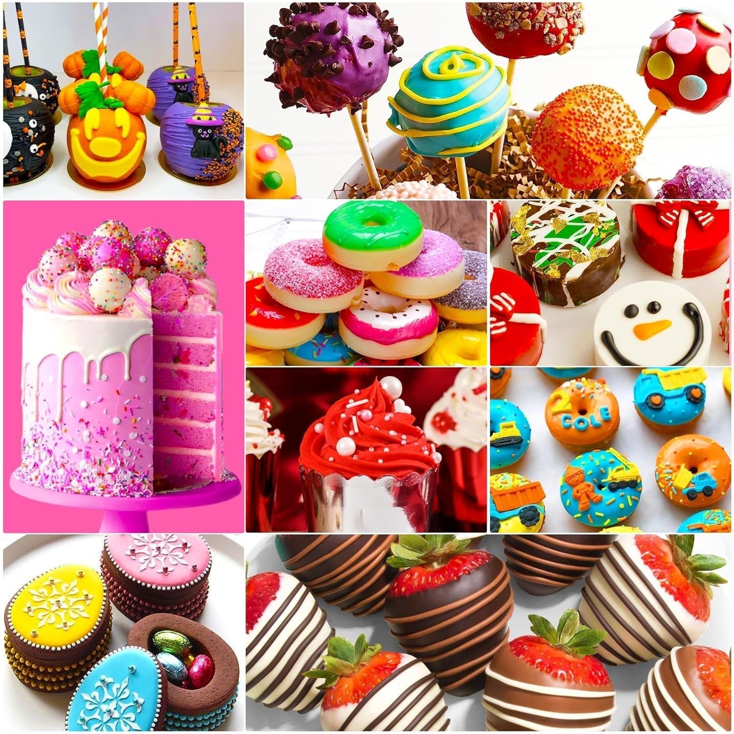 Fettlösliche Lebensmittelfarbe - 10 Farben Ölbasis Lebensmittelfarben Für Schokolade, Süssigkeit, Kuchen, Backen, Macaron - Colorant alimentaire concentré pour tortendeko, Buttercream, Fondant - Je 10Ml Naty Shop