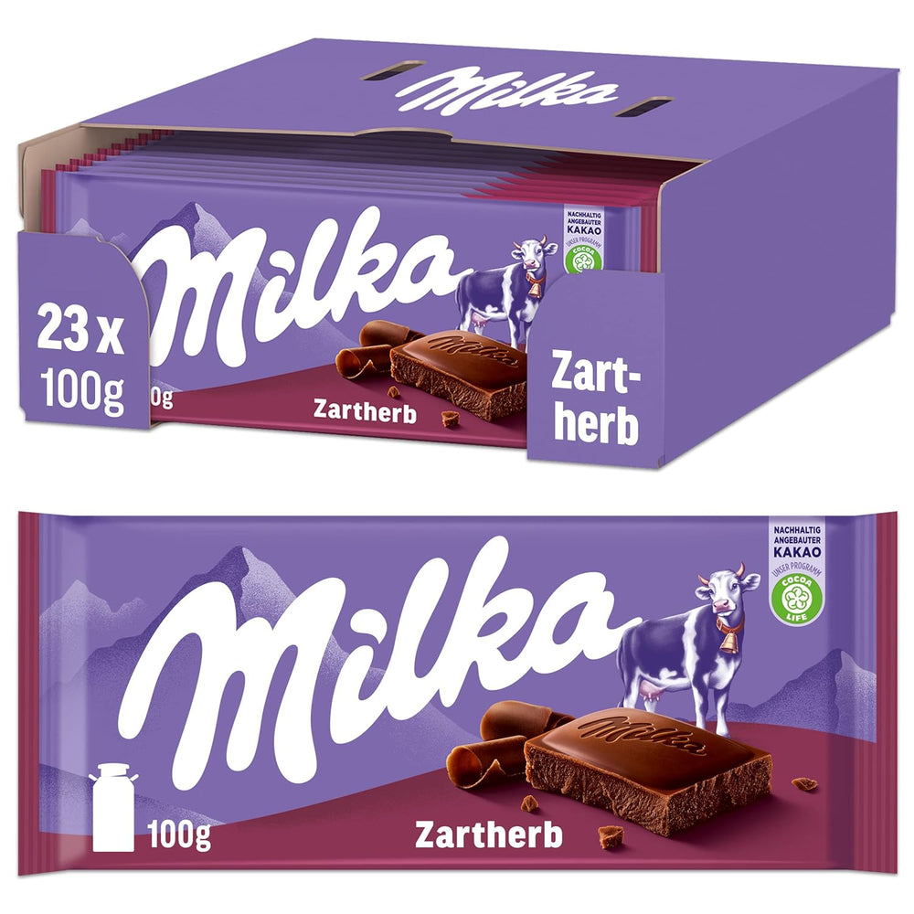 Milka Cow Spots – Chocolat au lait alpin avec chocolat blanc au design Cow Spot – 24 x 90 g