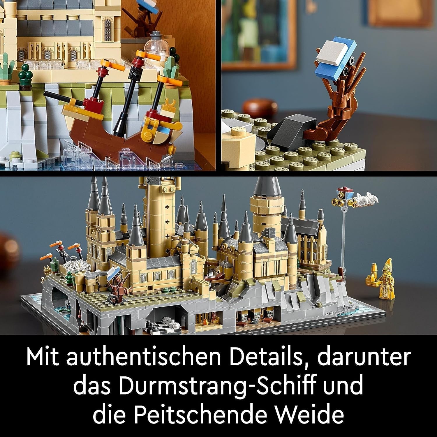 Château de Poudlard LEGO Harry Potter avec ailes de château - ensemble de collection pour adultes comprenant la tour principale et la tour astronomique, la chambre des secrets et une figurine d'architecte - cadeau pour femme - 76419 Jeux de construction Besuche den LEGO-Store
