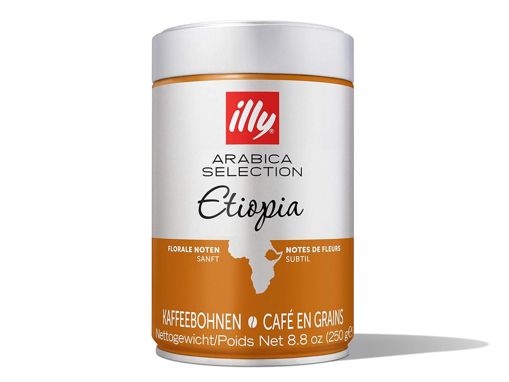Café Illy, expresso en grains de la Sélection d'Arabica d'Ethiopie - paquet contenant 2 doses de 250g chacune