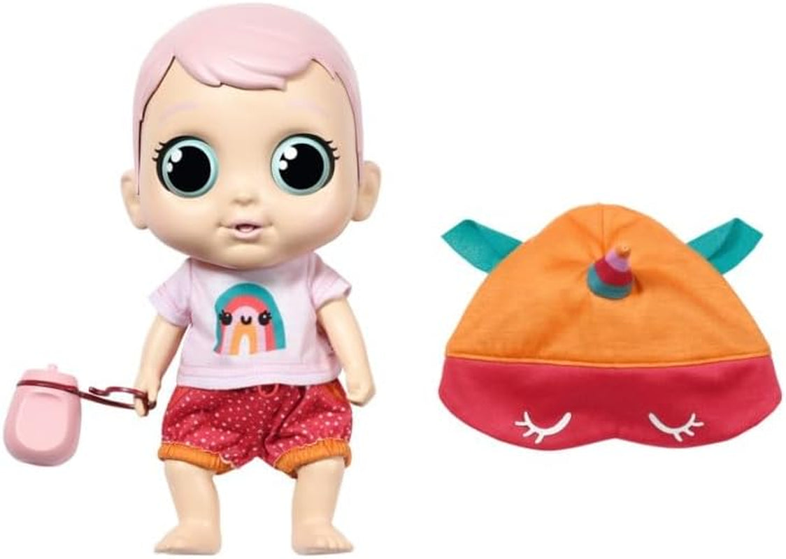 Baby Robin, 30 cm, grande poupée pour bébé avec des fonctions sonores agréables et brillantes, y compris une chemise, un tuyau, des vêtements, une barboteuse, une bouteille et un harnais, 905586 Zapf Creation