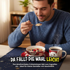 Service de table Harry Potter 3 pièces, rouge, service de petit-déjeuner en porcelaine avec assiette Ø 19 cm, tasse 220 ml et bol 330 ml, service de table