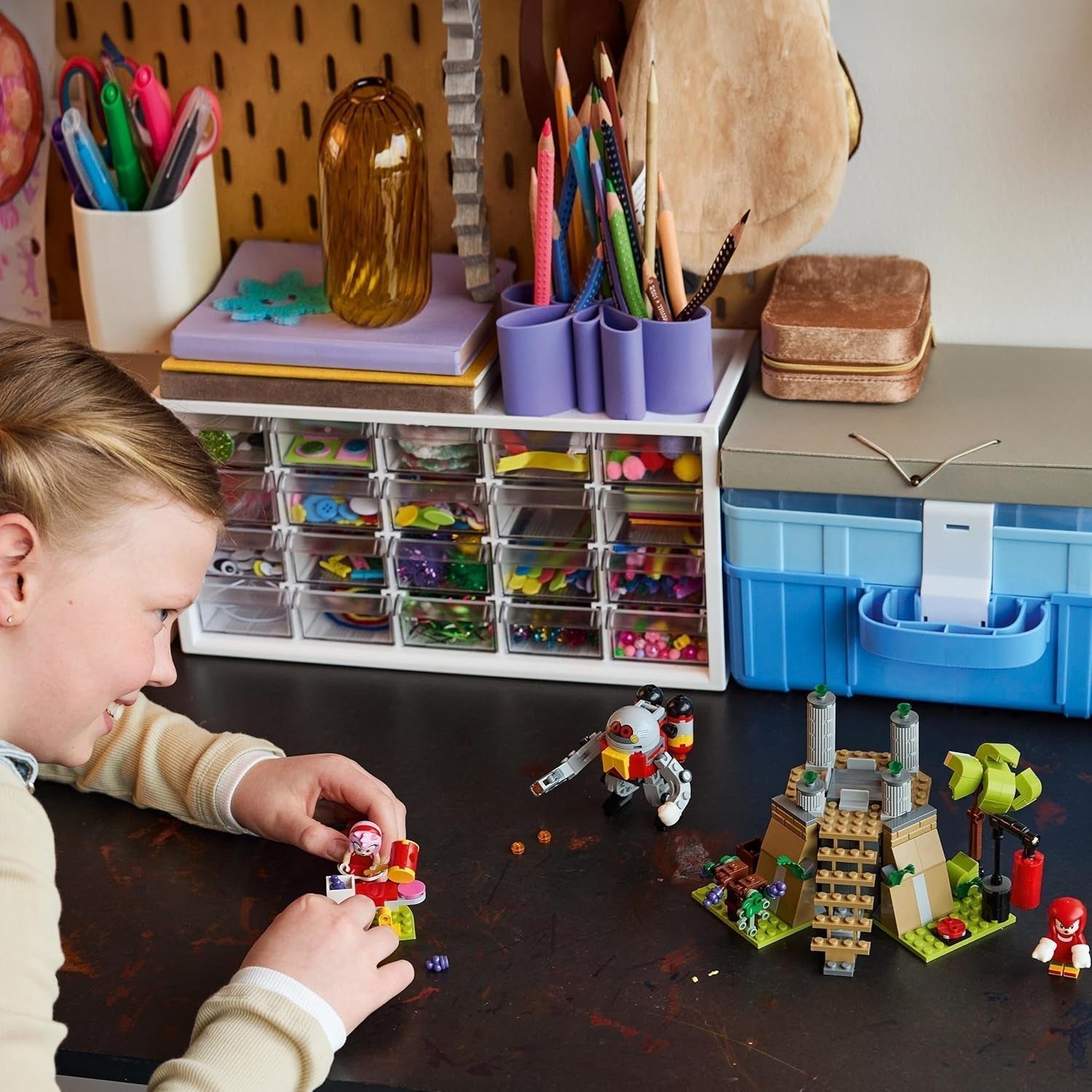 LEGO Sonic le Hérisson Knuckles et le sanctuaire du Maître Émeraude Jouet à collectionner Cadeau de joueur Ensemble de construction d'aventure pour garçons et filles de 8 ans 76998 Jeux de construction Besuche den LEGO-Store