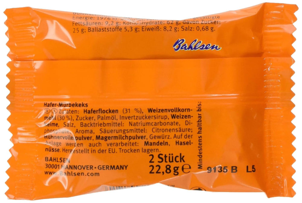 Brandt Hobbits Crunchy - Paquet de 2 - Boîte de restauration de 60 paquets - Biscuits à grains entiers à l'avoine à haute teneur en fibres (60 x 22,8 g)