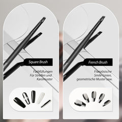 Nagel Pinsel 8 pièces Pinsel pour Gel Vernis, Nageldesign Gel Pinsel Dotting Painting Line Pen pour Nagelack Gel Acryl Nagel Pinsel Nailart Kit Acryl Pinsel Fineliner Nägel Selber Machen
