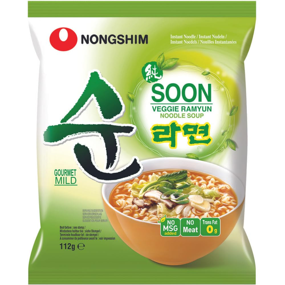 Nong Shim - Instant Cup Nudeln Soup Soon Veggie - Multipack (12 X 67 GR)