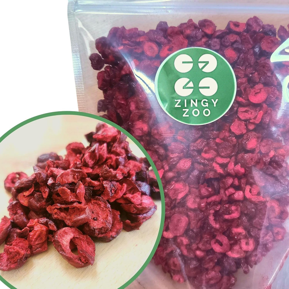 Cerises amères lyophilisées | Morceaux de fruits lyophilisés 100% naturels Fruits secs | Cerises amères séchées | Cerises amères lyophilisées | ZingyZoo Naty Shop Produits Déshydratés 500G