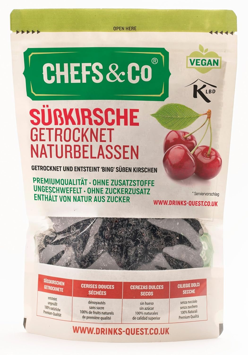 CERISES SÉCHÉES (NON SÉCHÉES) -750g | cerises douces séchées sans noyaux | 100% naturel | qualité supérieure | sans additifs, sans soufre et sans sucre Produits déshydratés Naty Shop Titre par défaut