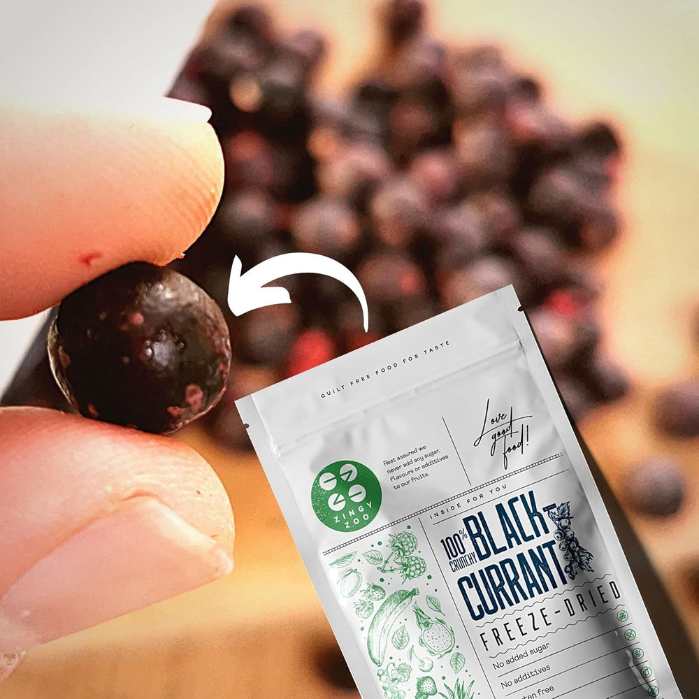 Cassis lyophilisés | Groseilles séchées 100% naturelles | Sans sucre ajouté Bonbons lyophilisés sains | Fruits lyophilisés Fruits lyophilisés Produits déshydratés Naty Shop