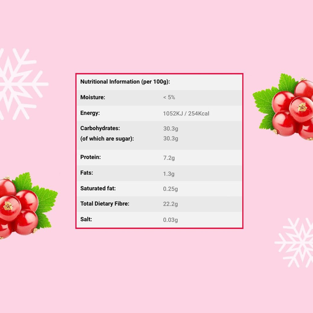 Coacăze roșii liofilizate întregi 100g - Fructe liofilizate - Fructe uscate liofilizate - Coacăze roșii pentru coacere, decorarea prăjiturilor, gustări, muesli, deserturi Produse deshidratate Naty Shop