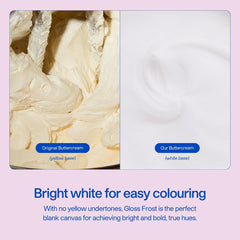 Color Mill Crème au beurre blanche Gloss Frost, Crème au beurre blanche style meringue suisse, Vanille crémeuse, Parfaite pour le glaçage, le pipetage et le remplissage - 1 L Naty Shop Pâte à sucre