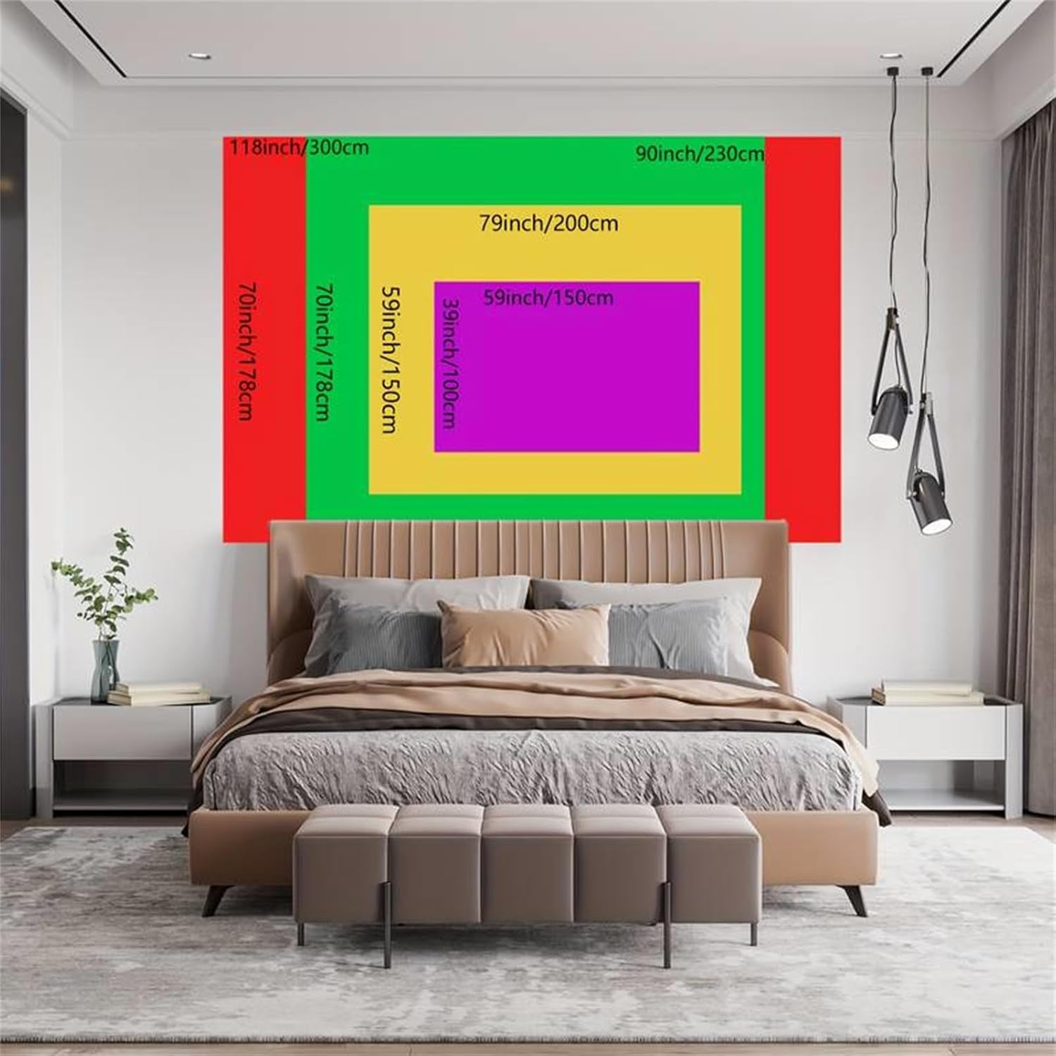 Tapis tapisserie forêt toile arbre cascade brouillard Accueil - Accessoires et Décorations Naty Shop