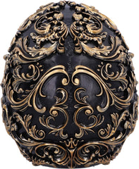 Crâne Renaissance, 19 cm, résine, noir et or, motif baroque doré, ornement crâne noir, décoration gothique, coulé dans la meilleure résine synthétique, peint à la main par des experts Statuettes et sculptures Naty Shop