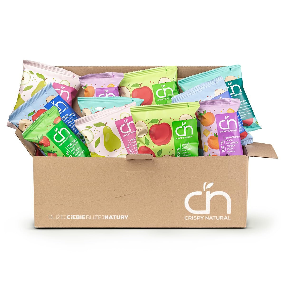 Mélange de collations naturelles croustillantes (12, mélange de fruits) Naty Shop Produits déshydratés 1,5 G (paquet de 12) Mélange de fruits