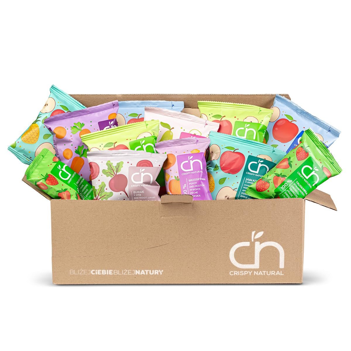 Mélange de collations naturelles croustillantes (12, mélange de fruits) Naty Shop Produits déshydratés 1,5 G (paquet de 12) Mélange de fruits et légumes