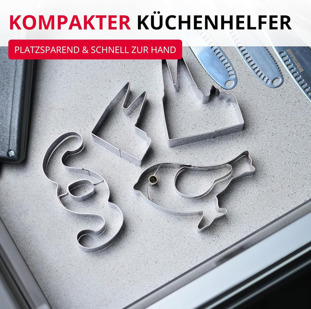 Westmark Emporte-pièce en forme de paragraphe – Emporte-pièces en acier inoxydable pour avocats et professionnels du droit – Forme précise pour pâte, fromage, légumes et décorations de fête, 8 cm