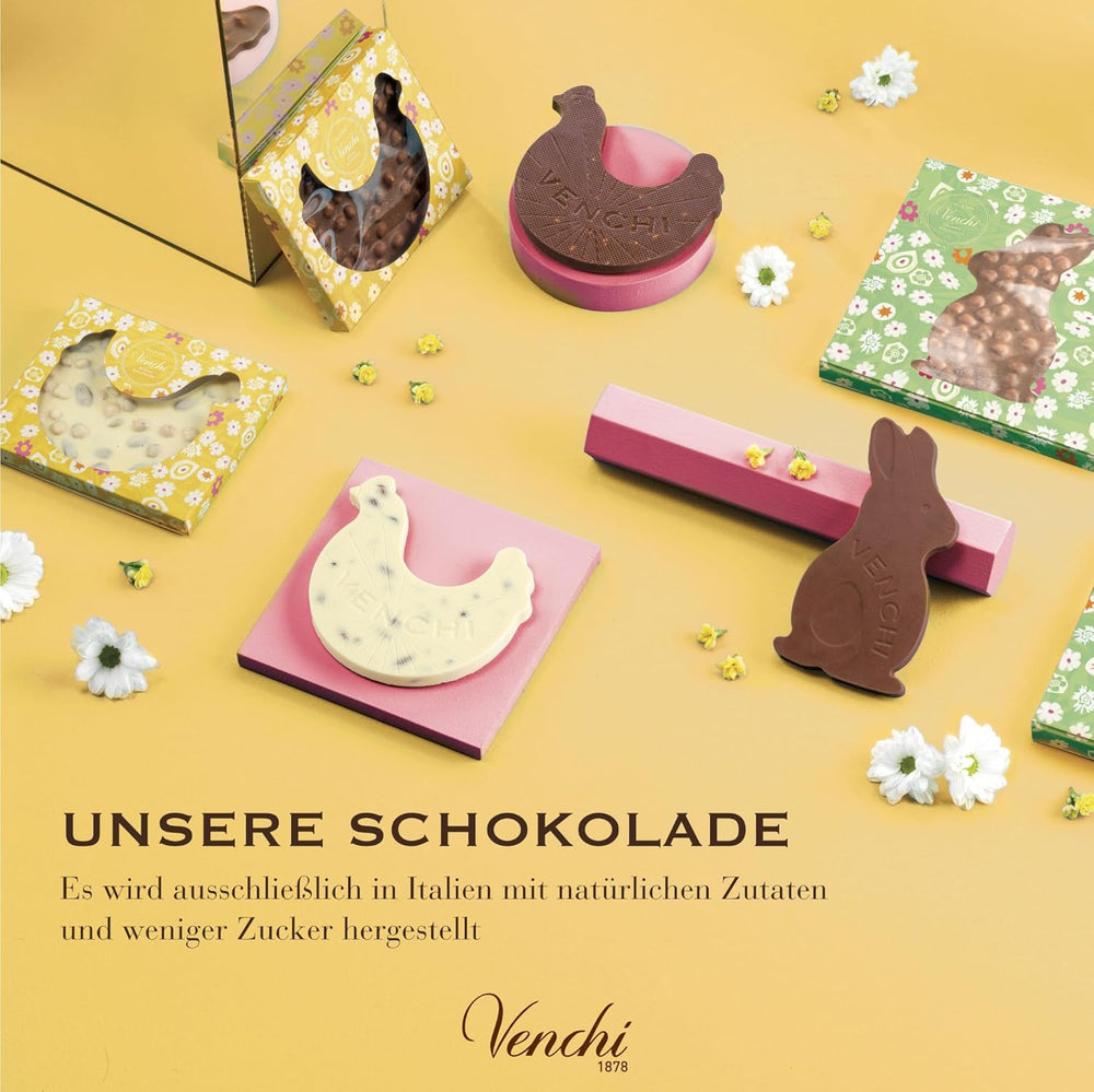 Venchi - Oeuf en chocolat, saveur pistache, à la pistache entière, avec surprise, sans gluten, 500g, collection Pâques, idée cadeau