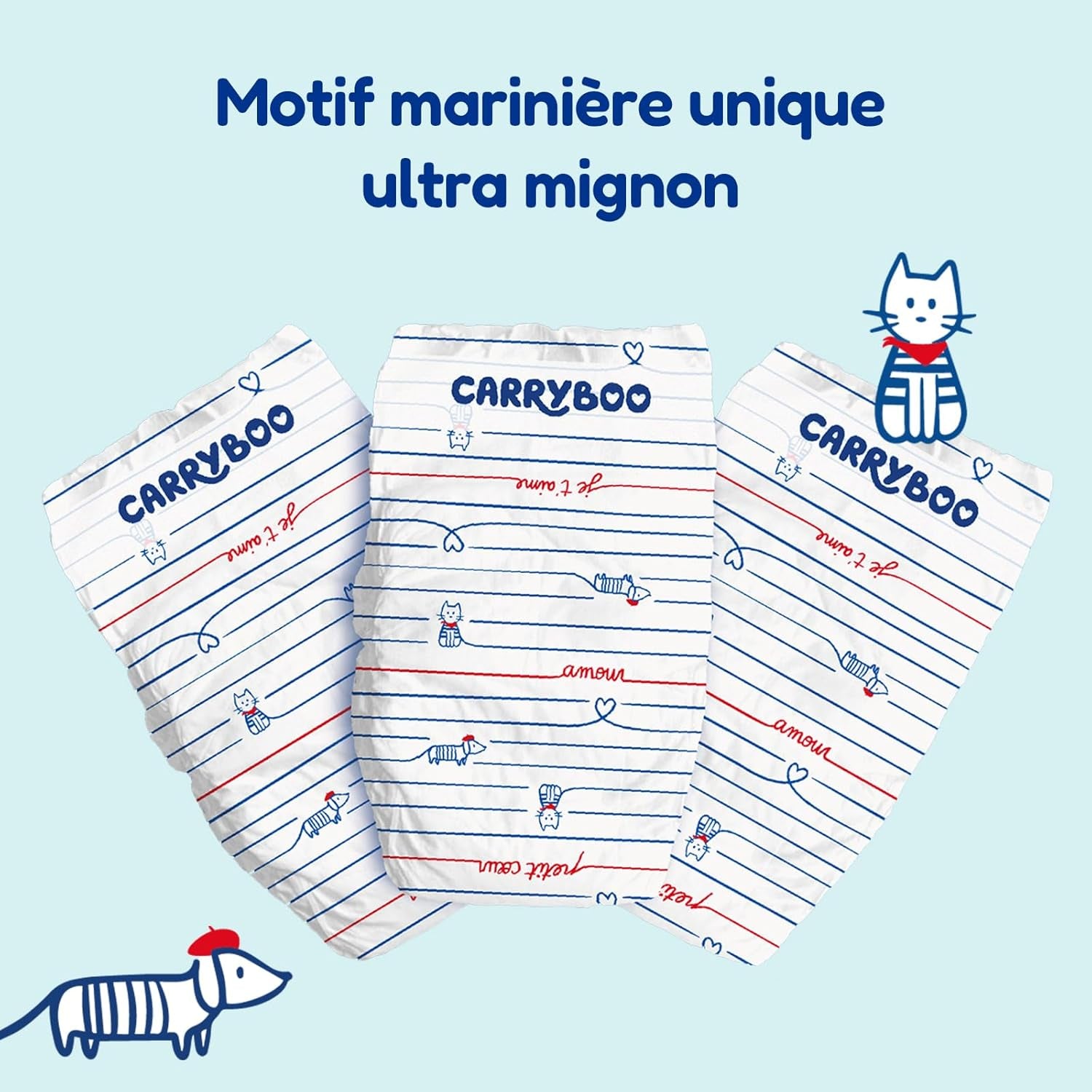 Couches taille 4+ (9-20 kg) - saines et très absorbantes - étanche 12 heures - sans substances indésirables - fabriquées en France - prix abordable - 126 couches jetables