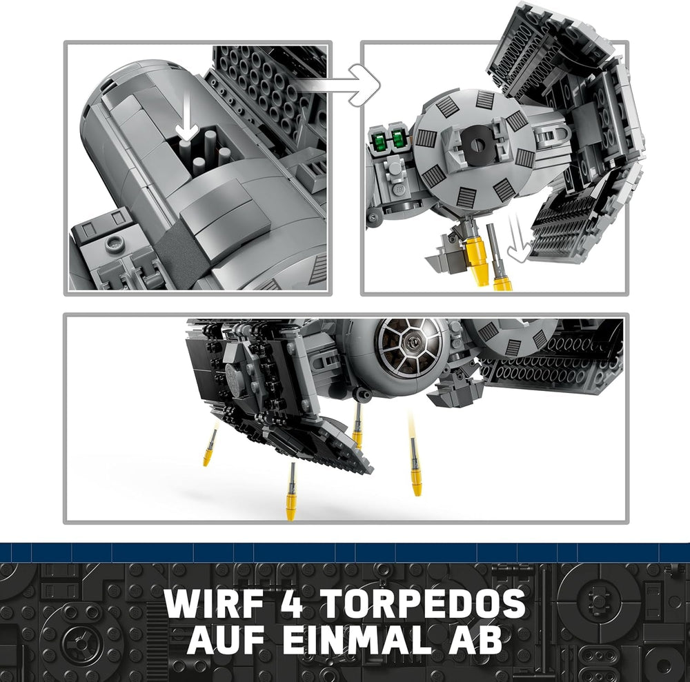 LEGO 75347 Star Wars TIE Bombe Spielzeug mit Darth Vader Minifigur mit Lichtschwert und Gonk-Droide, Starfighter Modell - Geschenk für Jungen und Mädchen ab 9 Jahren