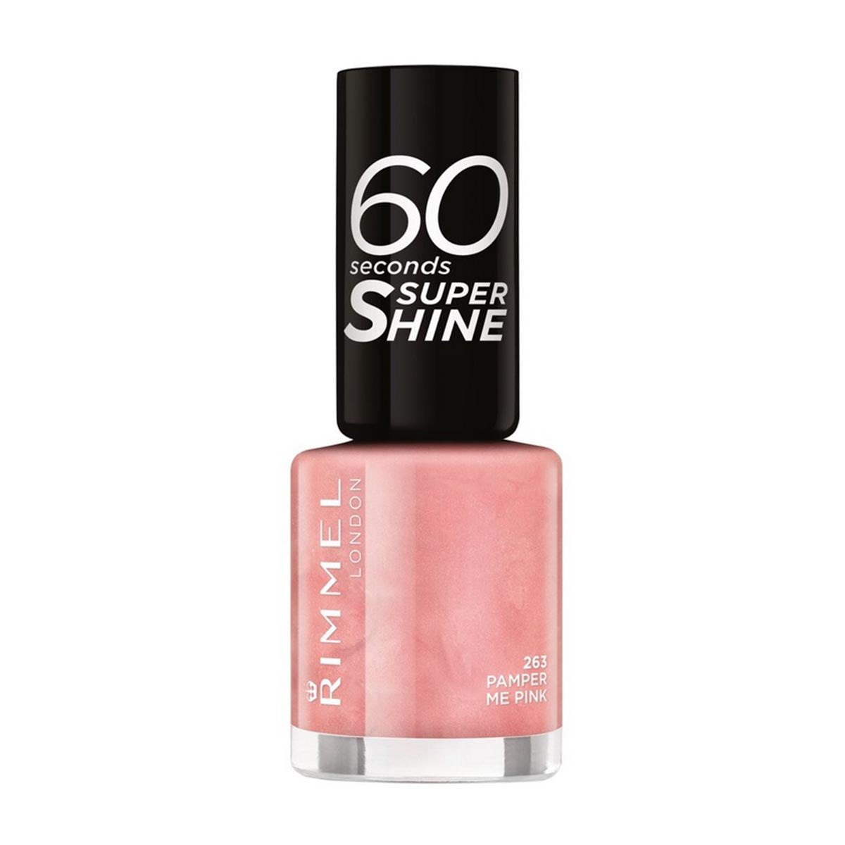 Oja Rimmel 60 Seconds Super Shine, uscare rapidă, culori vibrante, durabilă, 8 ml, 112 Almost Apricot