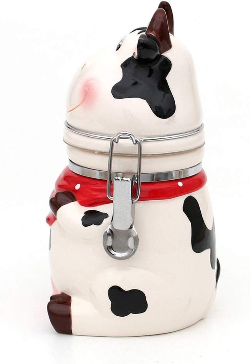 Boîte de rangement en céramique pour vache Dekohelden24, env. 12 x 11 x 20,5 cm, 20 boîtes de conservation alimentaire Naty Shop