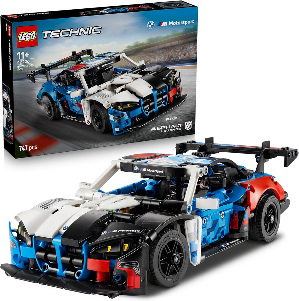 LEGO Technic BMW M4 GT3 EVO Race Car - Modellbausatz mit V6-Motor, Steering & Open Doors - Cadeau de jeu pour les garçons de 11 ans et jeunes fans de sport automobile - 42226