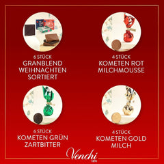 Venchi, Colecție de Crăciun - Cutie cadou cu ciocolată asortată Bomboane de Ciocolata Naty Shop