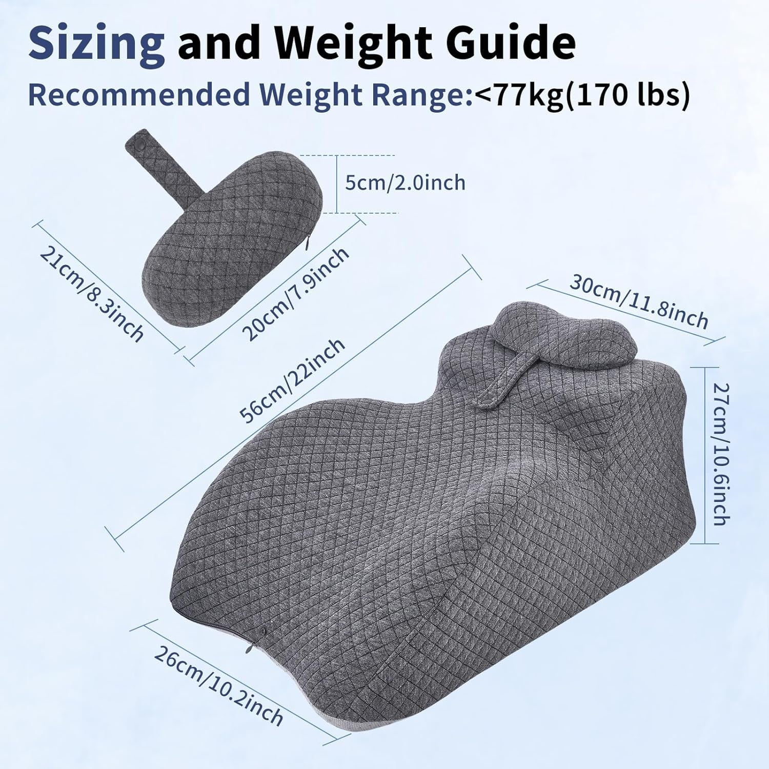 Pernă de citit – pernă pentru spate, tetieră reglabilă, pernă de citit din spumă cu memorie pentru pat, pernă ergonomică pentru spate pentru gât și picioare, pernă cu suport lombar