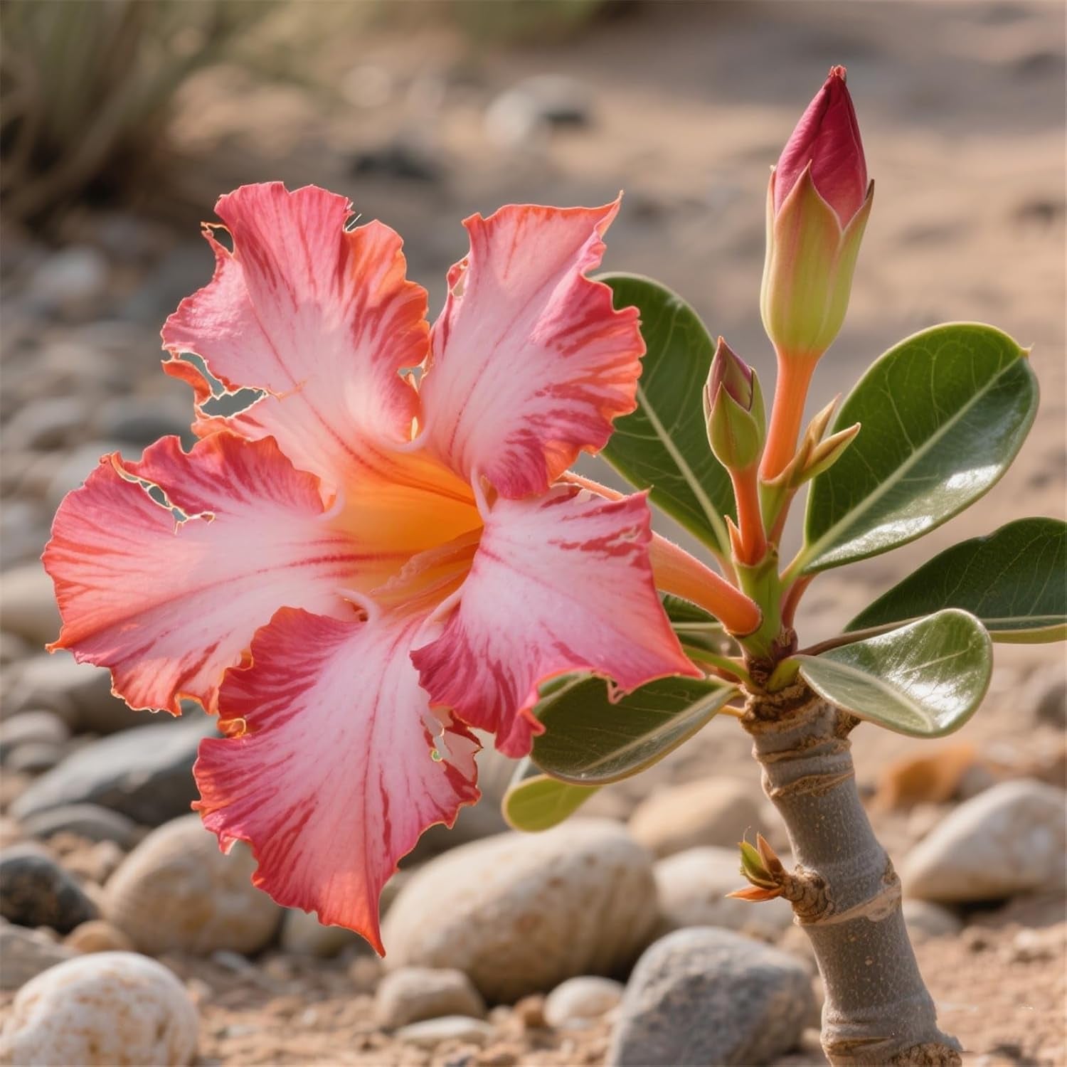 Winterhart pflanzen, Lebende Pflanzen,Mehrjährige Blumenzwiebel ist winterhart, Mysteriöse magische Glühbirne, Blumenzwiebel Mix，3 ans-1 Wüstenrose knollen -G