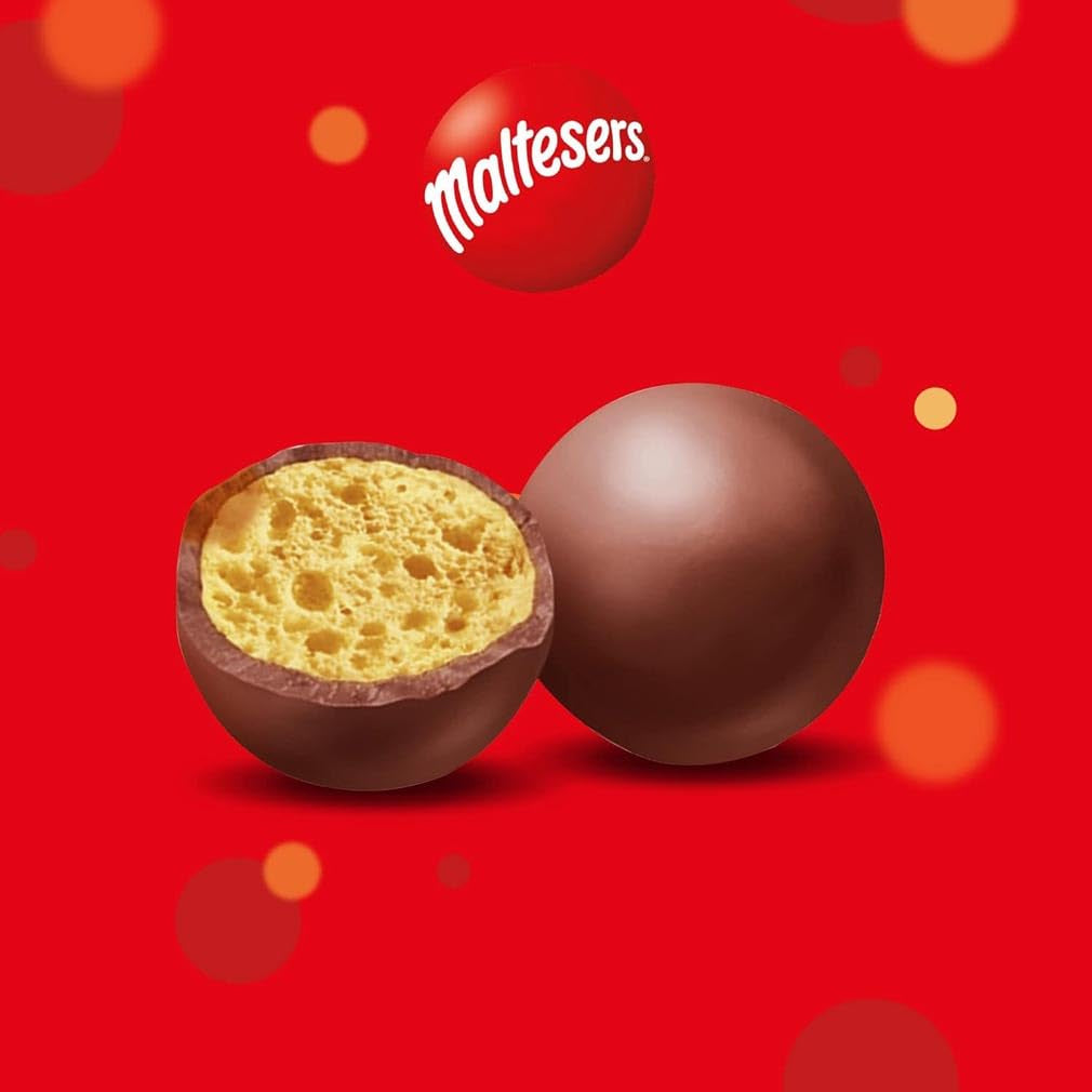 Boules de chocolat Maltesers au centre croustillant et léger, collation au chocolat aérée, 1 paquet (1 x 175 g)