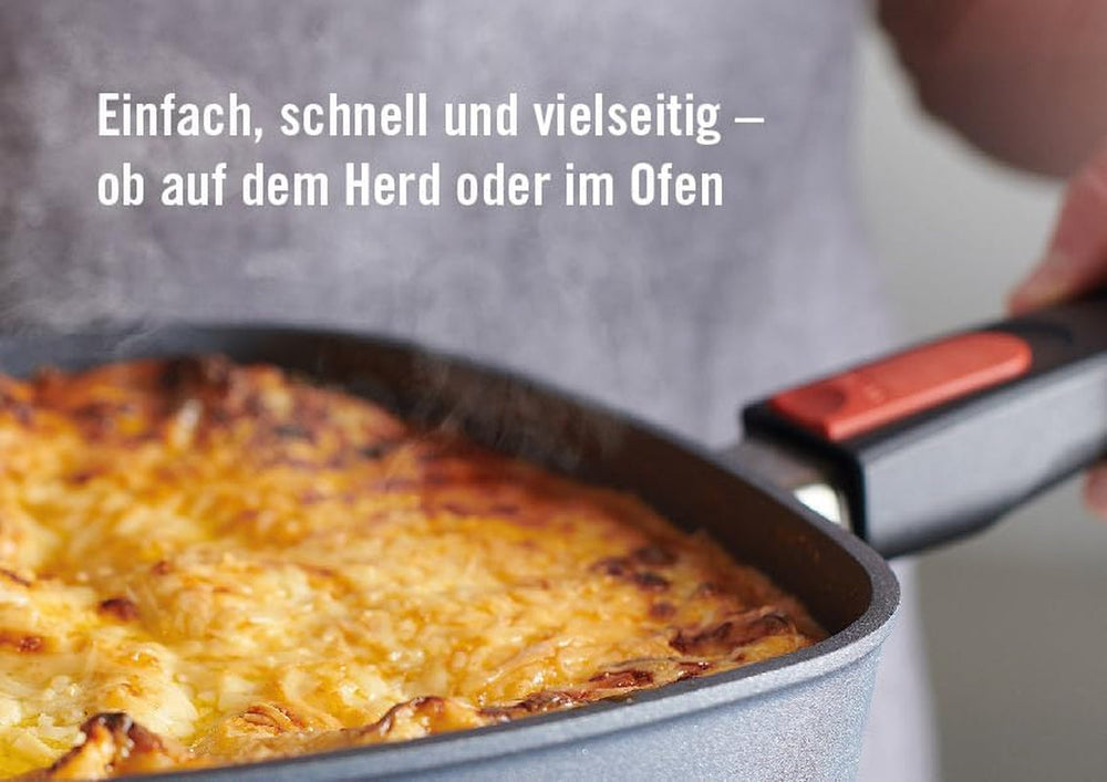 Poêle plate Woll Diamond Lite - Induction -, Ø 20 Cm, Hauteur 5 Cm, Avec poignée amovible - Convient à tous types de feux, Fonte d'aluminium, Revêtement antiadhésif Casseroles et poêles Naty Shop