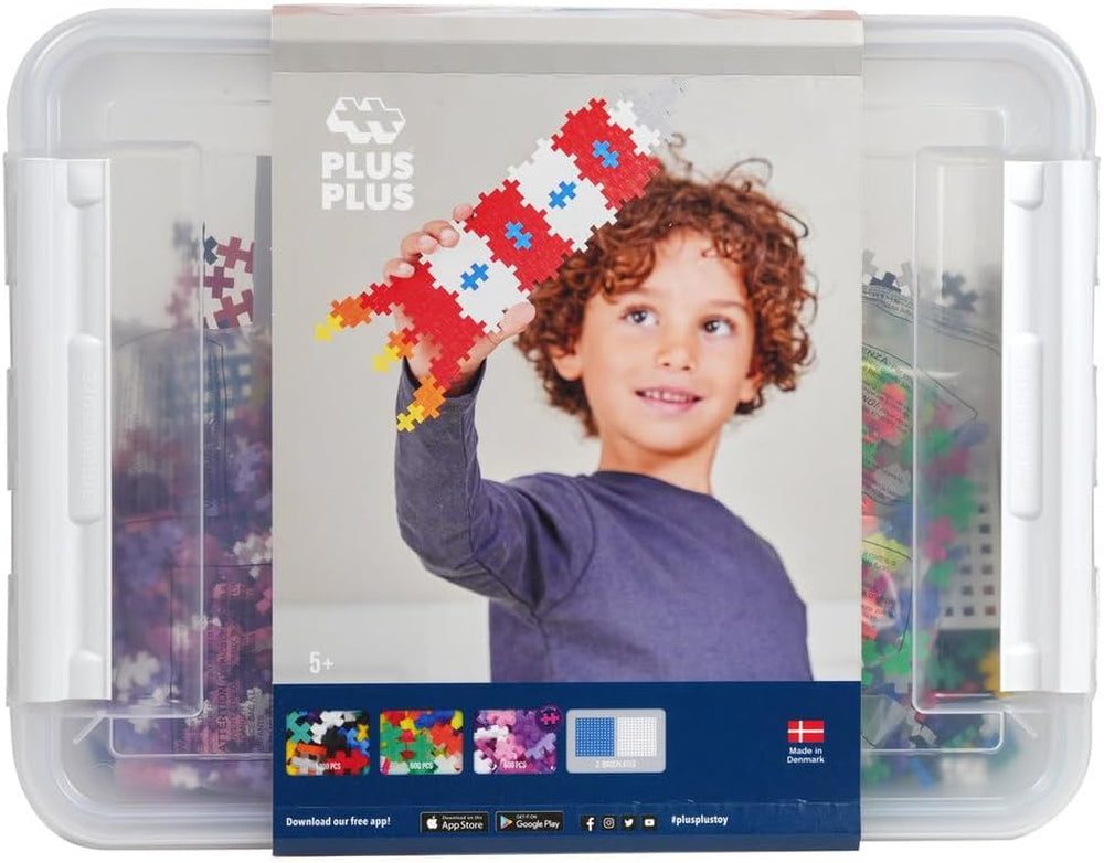 Plus-Plus 9603406 Kreativ-Bausteine ​​Box, Geniales Konstruktionsspielzeug, 2400 pièces