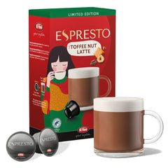 ESPRESTO Toffee Nut Latte, compatible avec K-fee & ALDI EXPRESSI*, café au lait aromatisé, certifié RFA, 96 capsules
