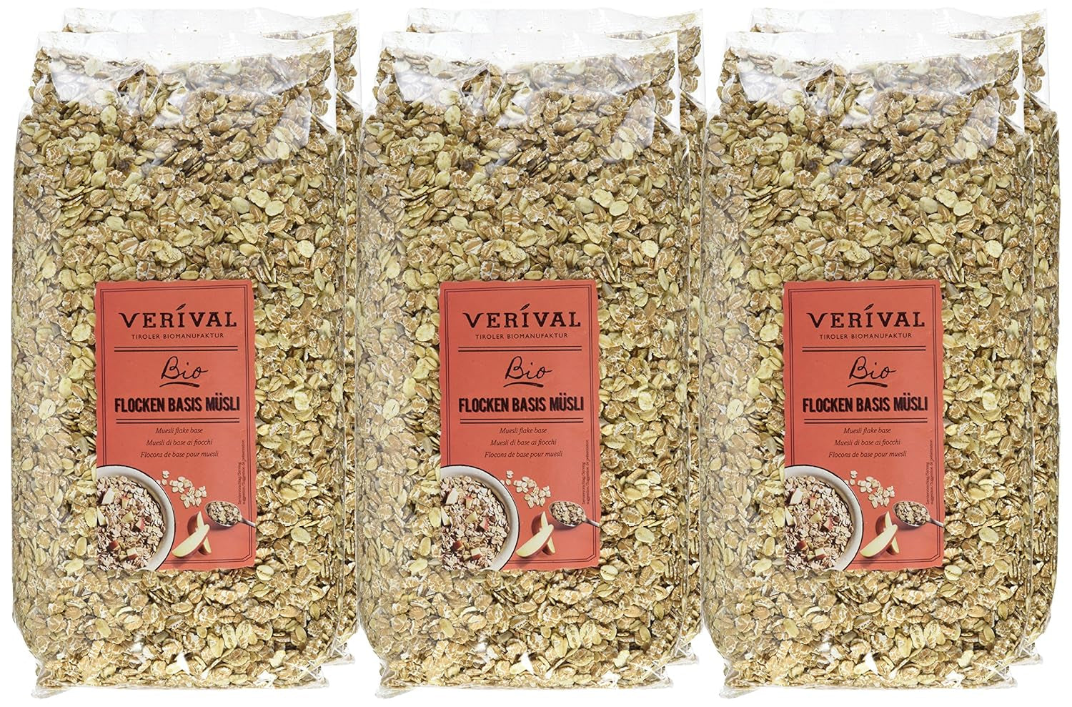 Base de muesli en flocons Verival - Bio, paquet de 6 (6 x 1 kg)