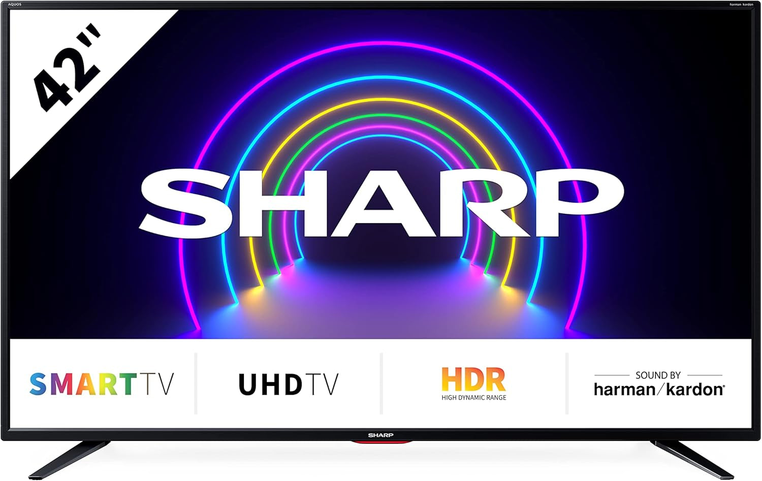 Televizor Android SHARP 50DJ6E, 126 cm (50 inch), 4K Ultra HD, LED TV (Smart TV fără ramă, Harman Kardon), 2023