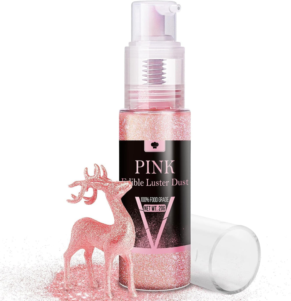 Ensemble de spray à paillettes comestibles – 20 g de poussière de paillettes irisées pour boissons, champagne, gâteaux – Colorant alimentaire métallique comestible pour cocktails, vin, liqueur, pâtisserie, gâteaux