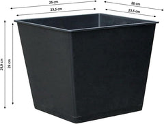 Pot universel Dehner, plastique, noir, 30 x 26 x 26 cm