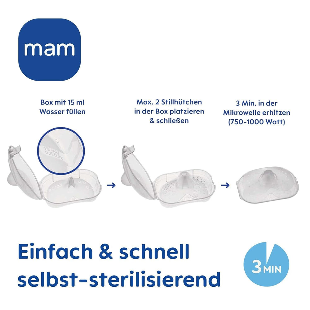 MAM Stillhütchen Größe L (Ø 23 Mm) Im 2Er-Set, Extra Weiche Brusthütchen Zum Schutz Beim Stillen, Brustwarzenschutz Für Maximalen Hautkontakt Zwischen Mutter Und Kind Accessories Alimentation et allaitement Bebe Naty Shop