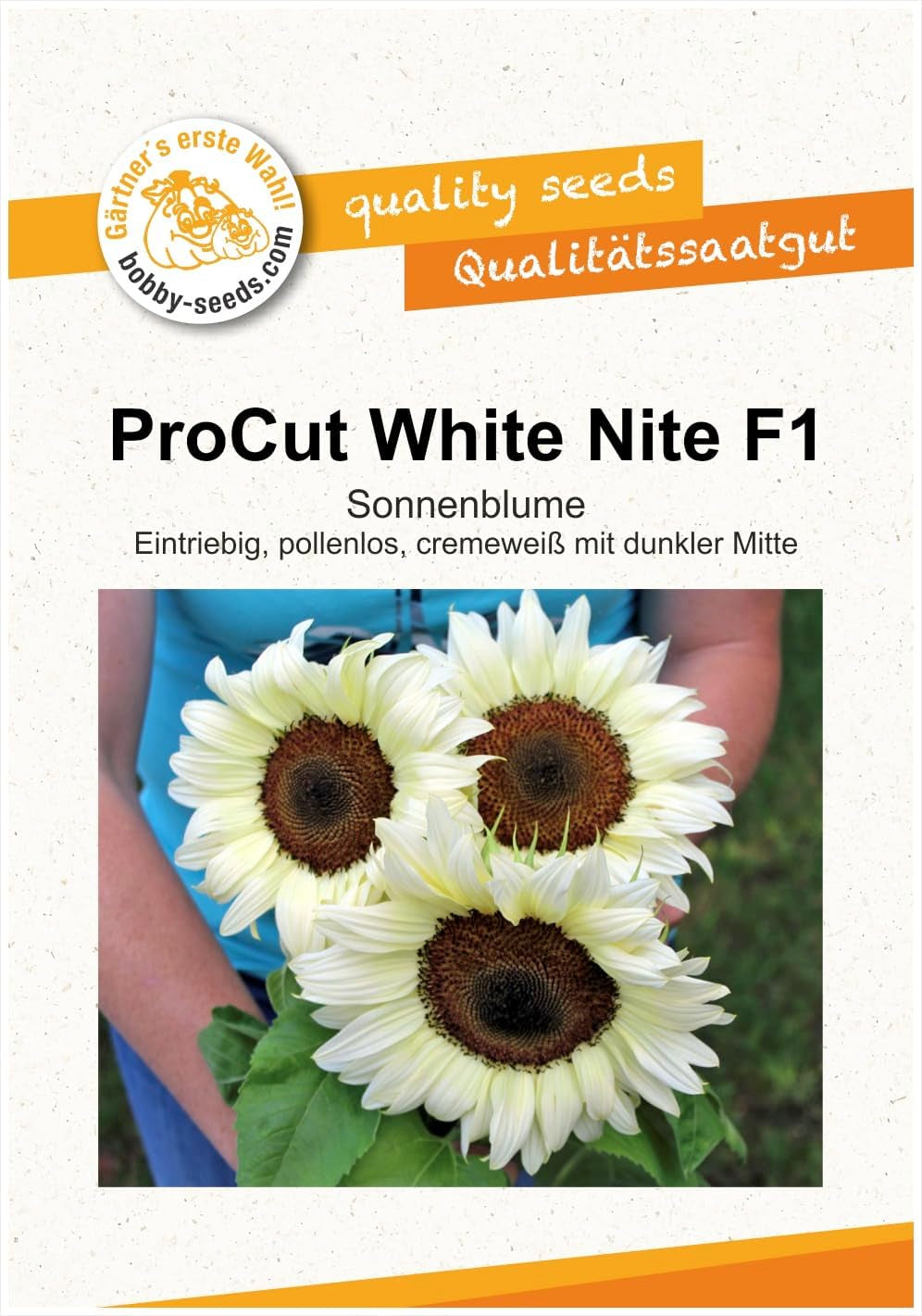 Procut White Night F1 Sonnenblumensamen Von Bobby-Seeds Portion