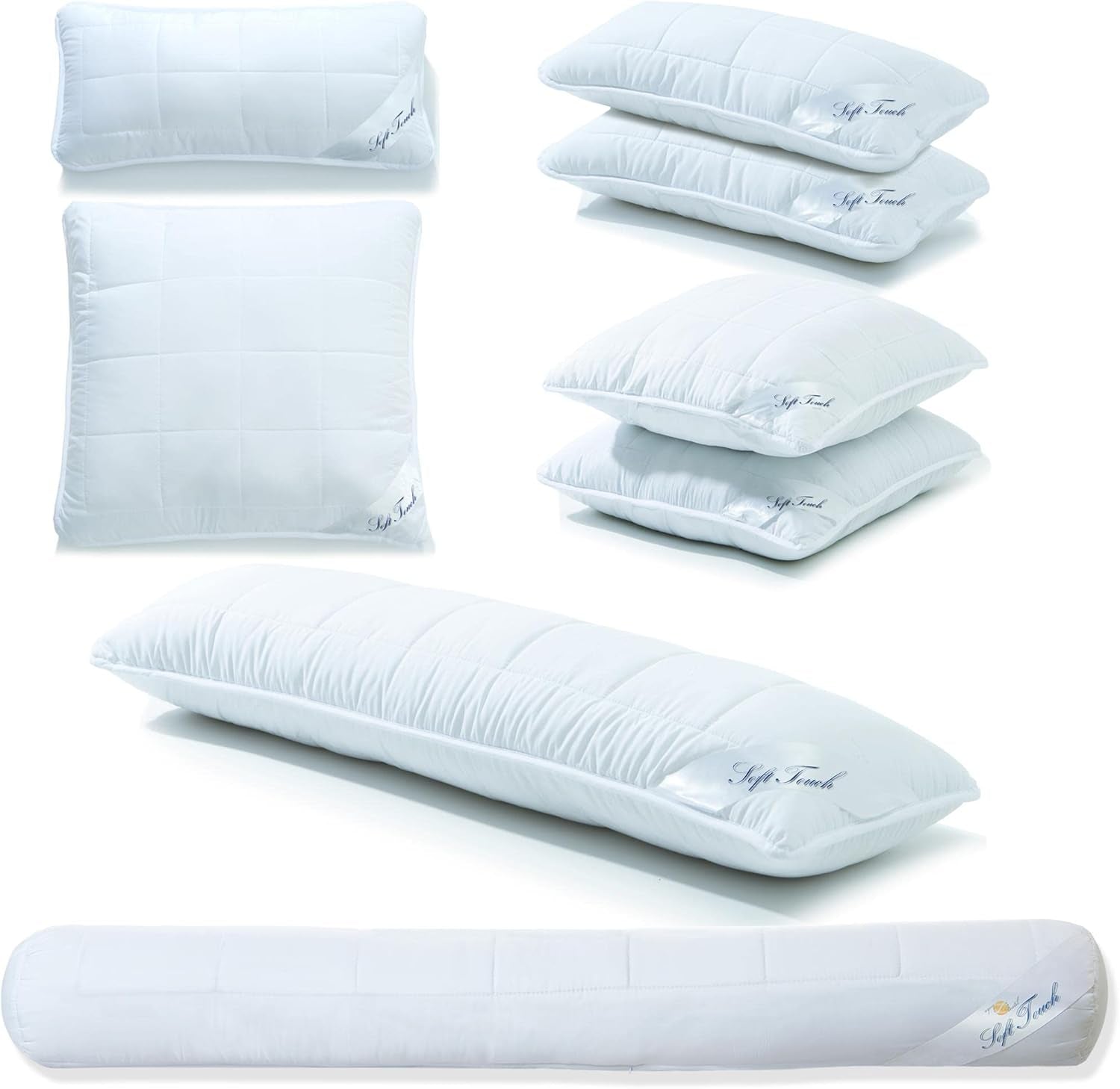 Coussin de couchage latéral 40 X 145 Cm fermeture éclair coussin d'allaitement 1500G Climatisation Oreillers standards Oeko-Tex Naty Shop