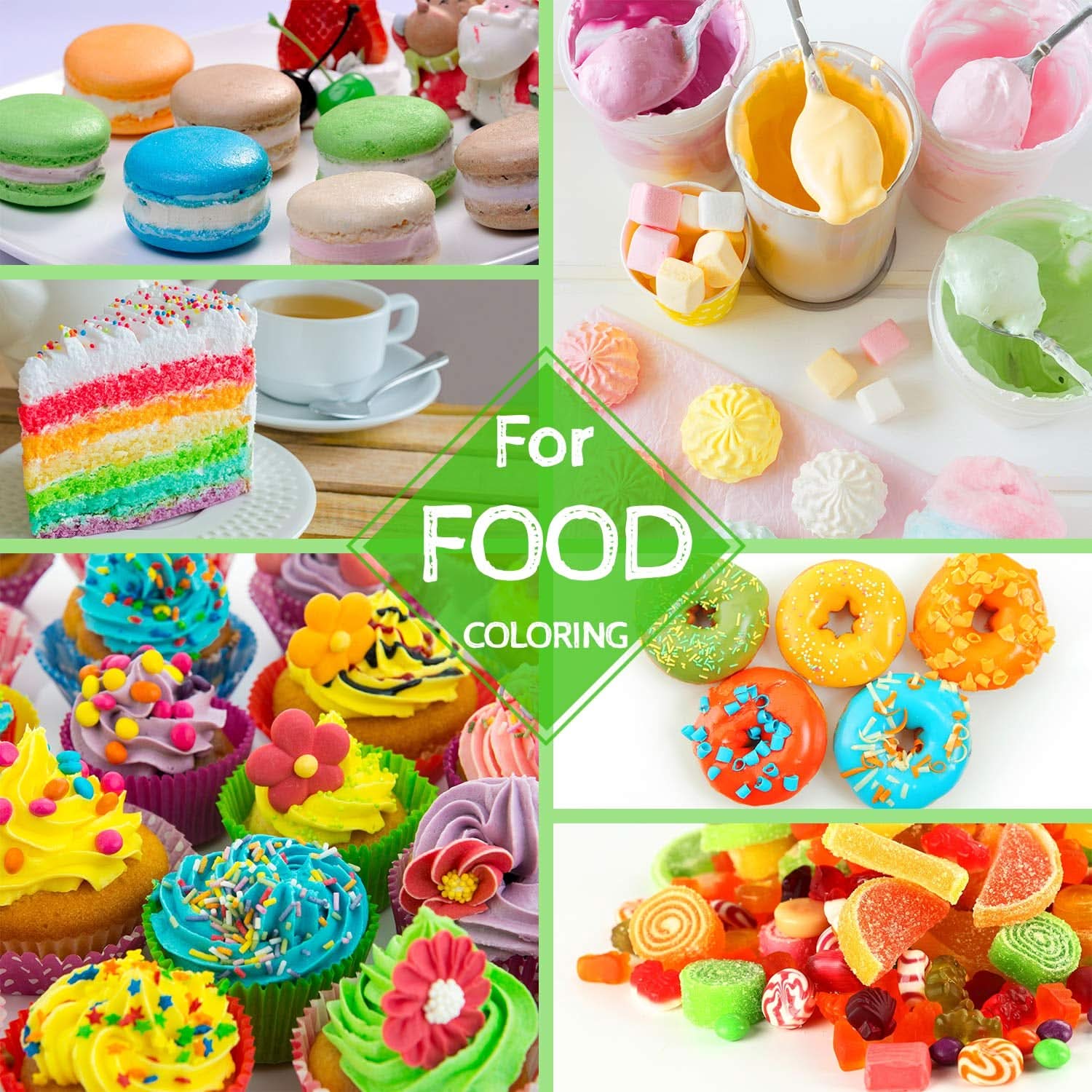 Set 12 coloranti alimentari lichizi, 10 ml fiecare culoare Naty Shop