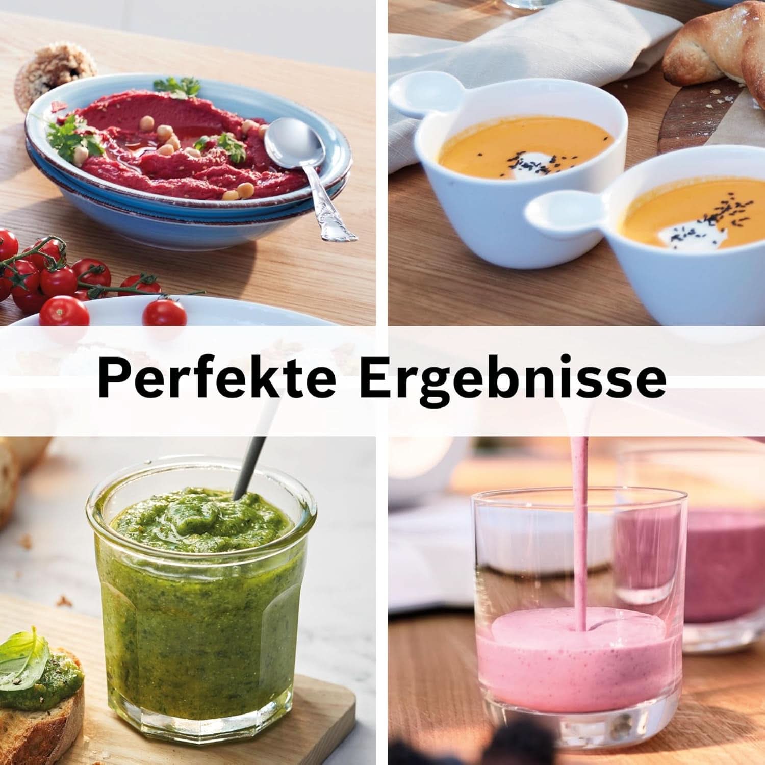 Bosch Batteur sur socle Vitapower Serie 4 MMB6172SN, Version Verbesserte, 10 Jahre Motorgarantie, Edelstahl-Klingen, 1,5L Glasbehälter, Spülmaschinenfeste Teile, 30 000 U/Min, 1200 W, Silver Kitchen Naty Shop