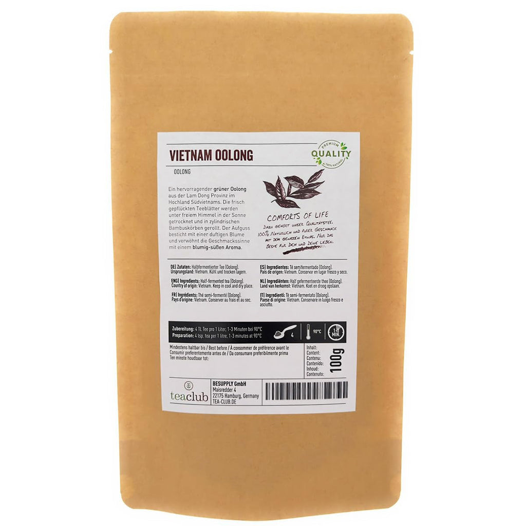 Ceai verde Oolong vrac din Vietnam 100 g, ceai Oolong floral-dulce Ceai verde semi-fermentat, Teaclub Green Tea