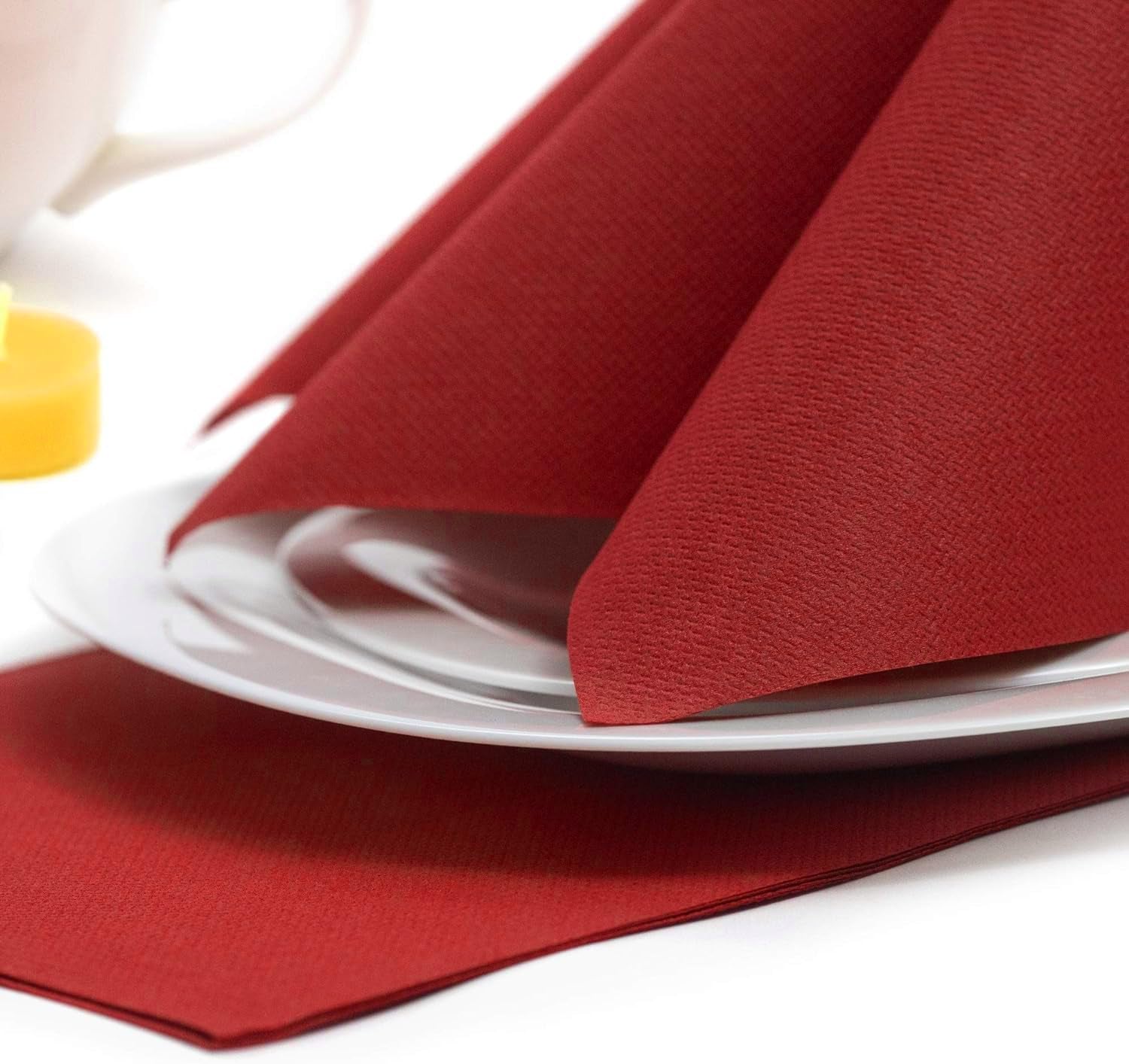 Papstar 11608 50 serviettes "Collection Royale" pli 1/4 40 X 40 cm, Bordeaux