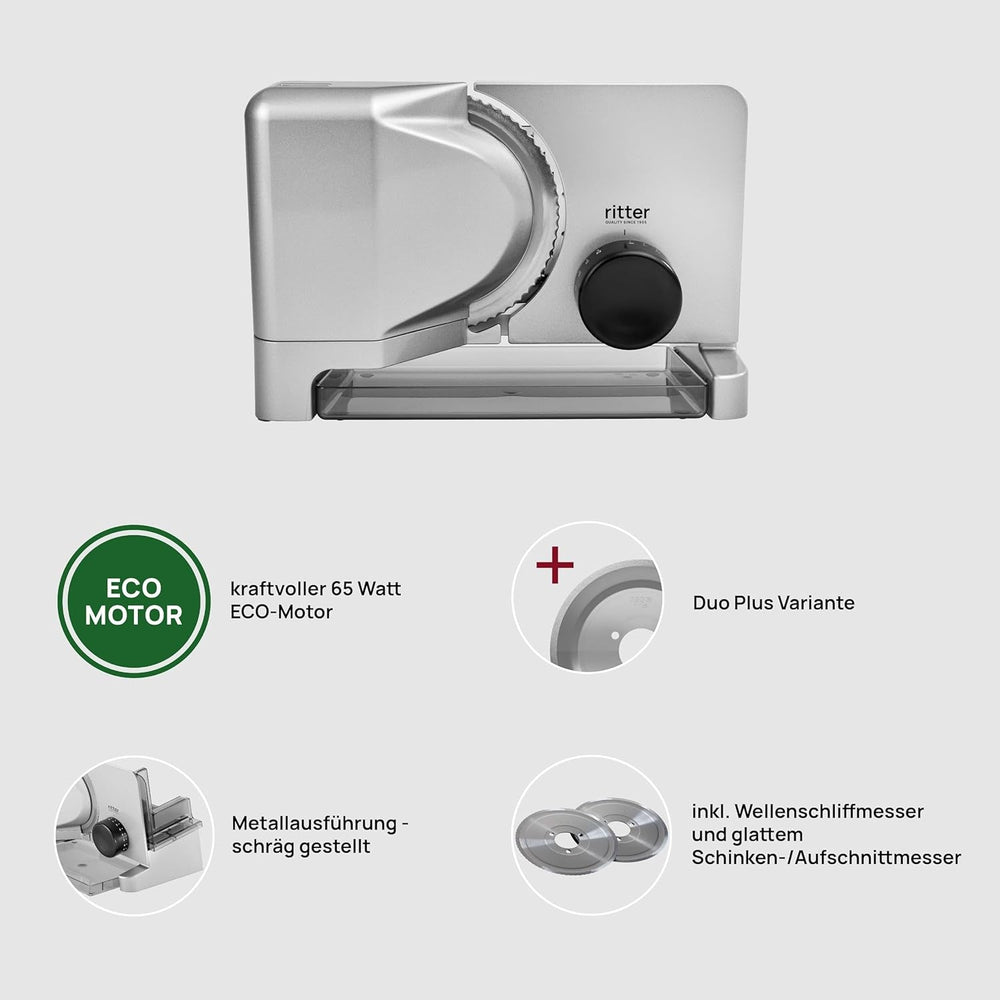 Ritter E 16 Duo plus Trancheuse électrique multifonctionnelle, fabriquée en Allemagne Râpes et trancheuses Naty Shop