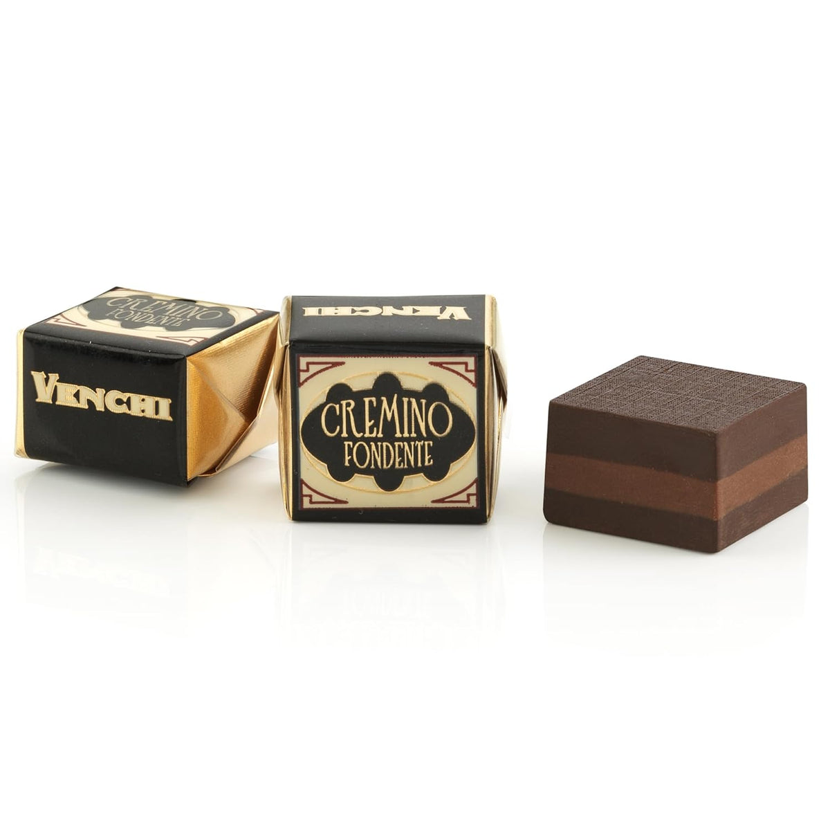 Venchi - Cremino Extra Black Chocolate - Chocolat noir à la pâte d'amande et "Noisettes des forêts du Piémont IGP", 1 kg, sans gluten, sans colorants et sans conservateurs