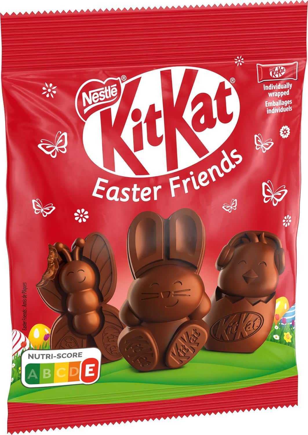 NESTLÉ Easter Friends, mini figurines de Pâques en chocolat au lait avec morceaux croquants, 1 paquet (1 x 65g)