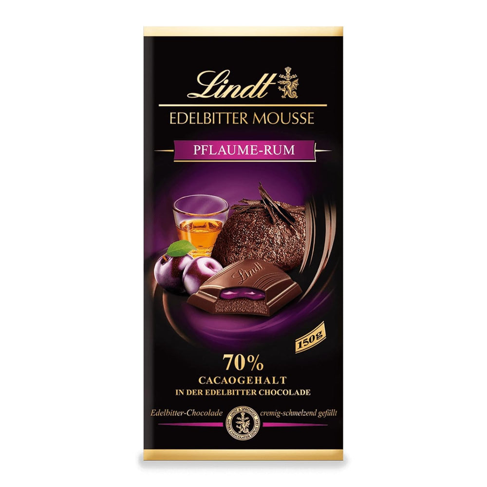 Mousse au chocolat noir Lindt avec piment et cerises | Barre 150g | Avec 70% de cacao et garniture de mousse au chocolat noir et piment cerise | Barre de chocolat | Chocolat noir